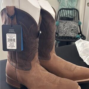 Men's Tan and Brown Cody James Western Cowboy Boots